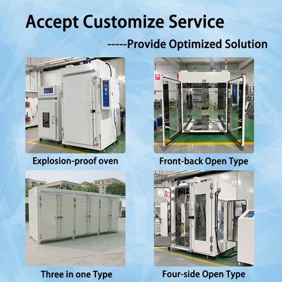 रासायनिक प्रसंस्करण के लिए कस्टम औद्योगिक सुखाने ओवन 1000L SUS304 अधिकतम 500C