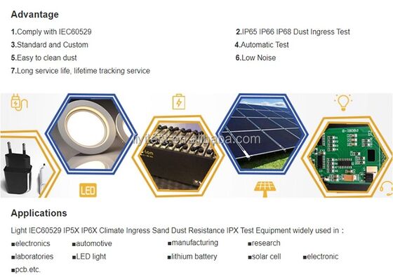 LIYI सिमुलेटेड रेत और धूल परीक्षण कक्ष पर्यावरण और धूल परीक्षण उपकरण